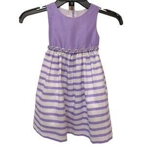 American Princess Girl’s Lavender Striped Dress